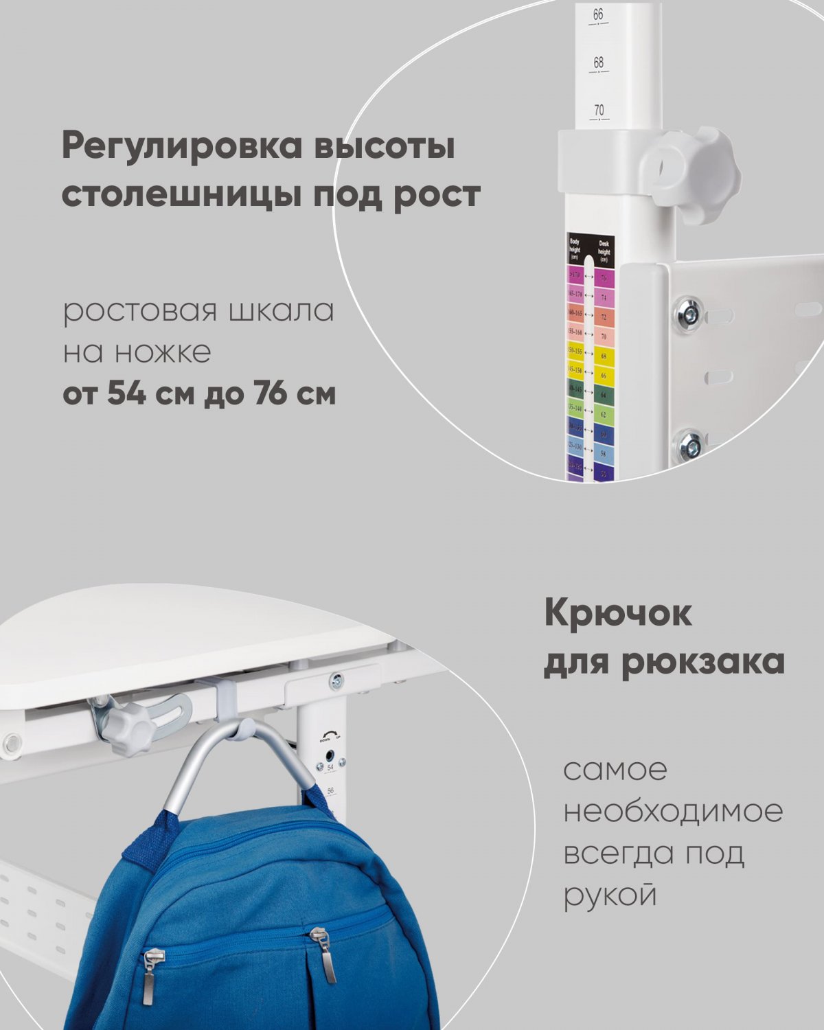 Парта растущая E601 клен фото 7