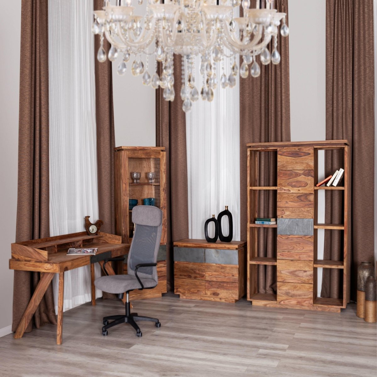 Письменный стол Secret de Maison Росвуд/Rosewood (мод. 9815) массив палисандра, 150х60х93см, натуральный тонированный фото 24