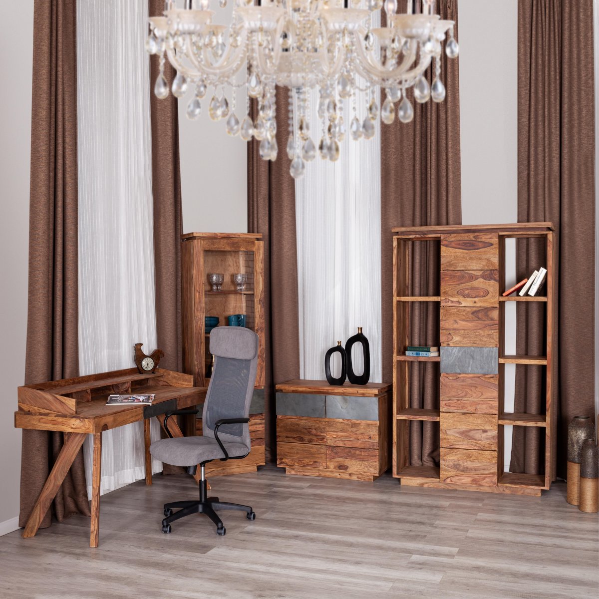 Письменный стол Secret de Maison Росвуд/Rosewood (мод. 9815) массив палисандра, 150х60х93см, натуральный тонированный фото 25