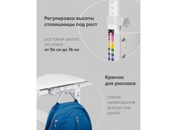 Парта растущая E601 клен фото 7