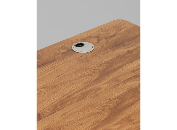Стол с регулировкой высоты белый, 1 мотор память 3 уровня высоты, столешница 110*60 см дерево фото 9