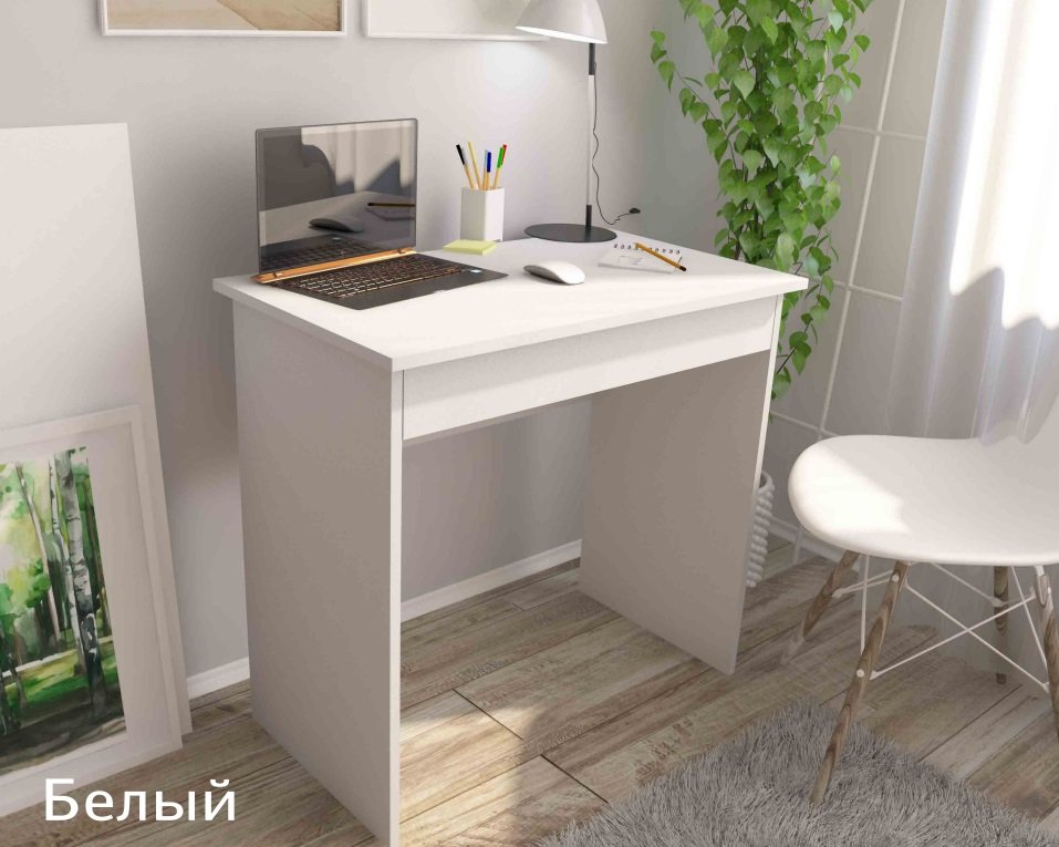 Стол компьютерный, белый